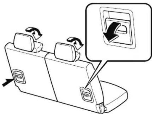 MAZDA CX-9 (2021) - Folding the seatbacks (With lever) - 1