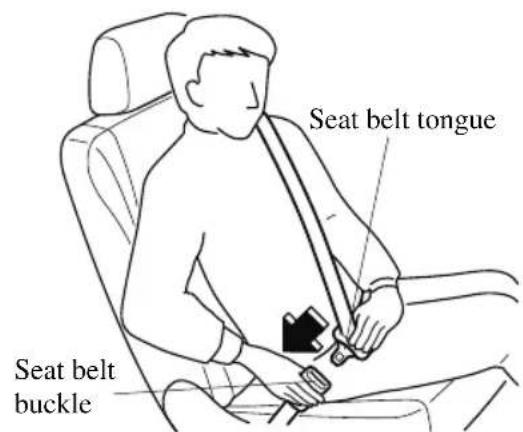 MAZDA CX-9 (2021) - ▼ Fastening the Seat Belt - 1