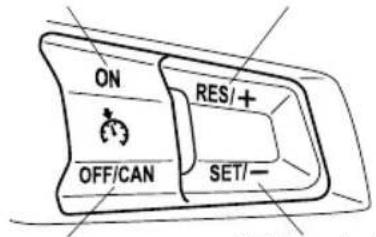 ON RES/+ OFF/CAN SET/-