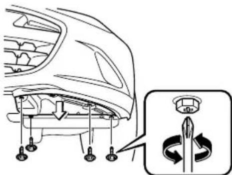 Diagram showing car interior components with directional arrows and a close-up of the valve mechanism with rotation arrows
