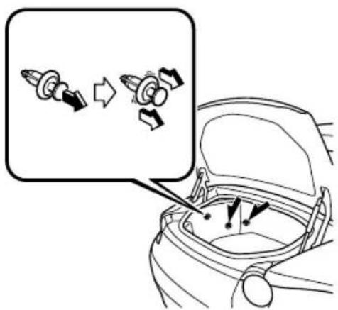 Diagram showing car exhaust pipe with valve mechanism and directional arrows indicating process flow