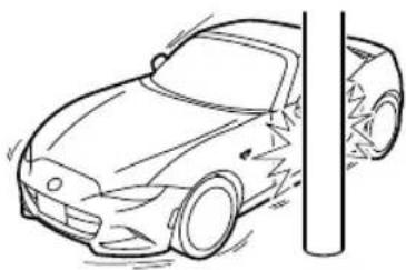 MAZDA MX-5 (2020) - Limitations to side collision detection: - 1