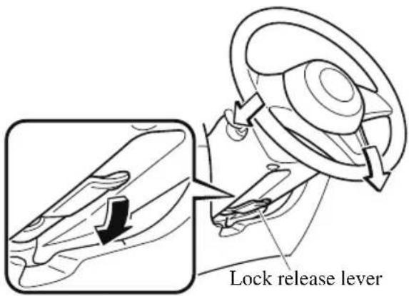 Lock release lever