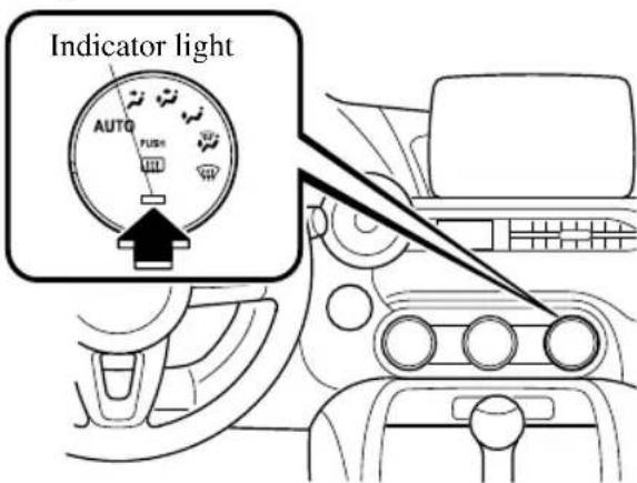Indicator light AUTO PUSH