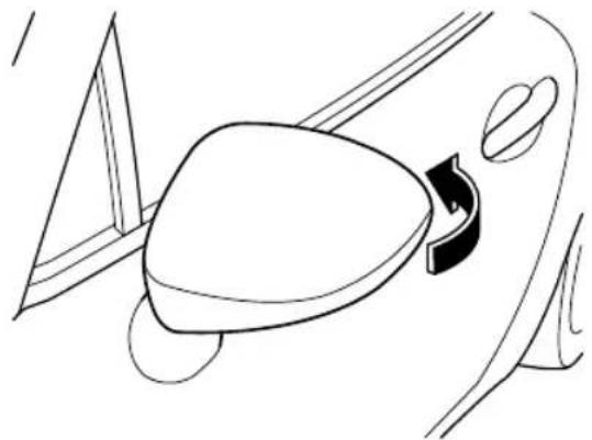 MAZDA MX-5 (2020) - Always return the outside mirrors to the driving position before you start driving: - 1