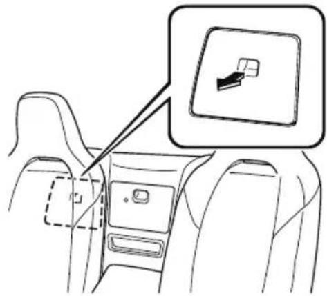 Diagram showing car interior with a directional arrow icon pointing to the dashboard area, labeled in Chinese.