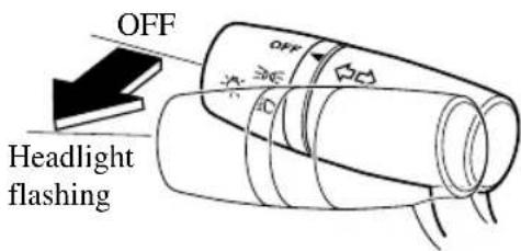 OFF Headlight flashing