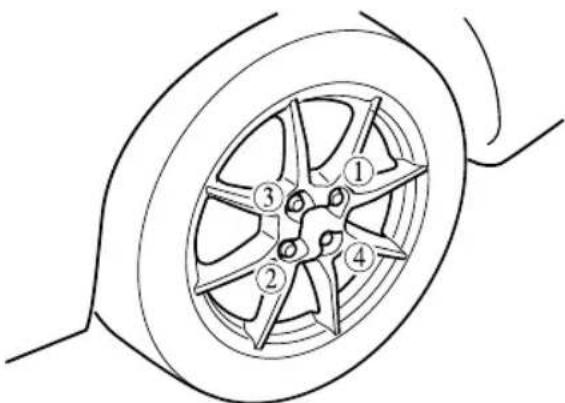 MAZDA MX-5 (2020) - Do not apply oil or grease to lug nuts and bolts and do not tighten the lug nuts beyond the recommended tightening torque: - 1