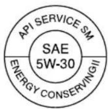 API SERVICE SM SAE 5W-30 ENERGY CONSERVING II
