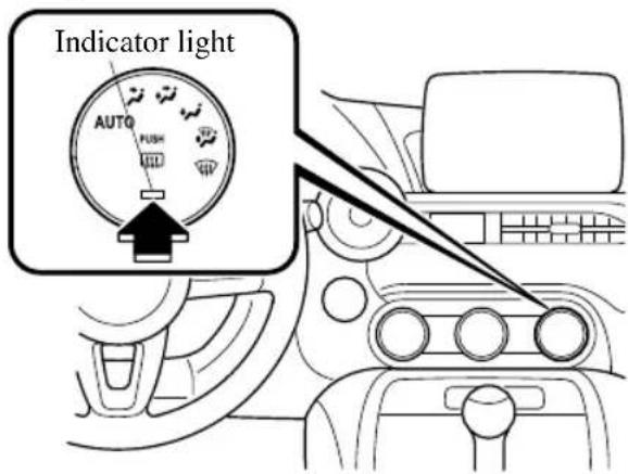 Indicator light AUTO PUSH