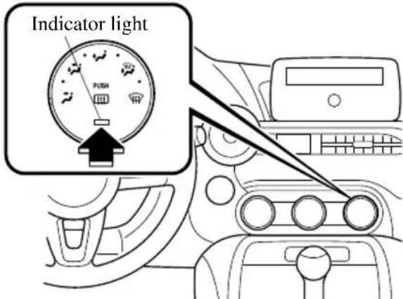 Indicator light PUSH