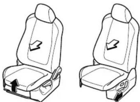 MAZDA CX-3 (2020) - Adjusting the seat position forward and back (sliding) - 1