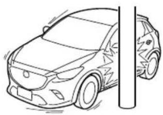 MAZDA CX-3 (2020) - Limitations to side collision detection: - 1