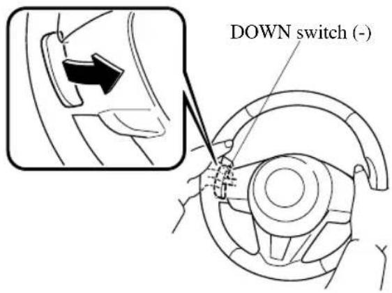 DOWN switch (-)