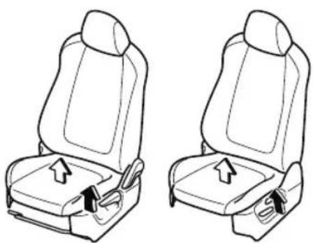 MAZDA CX-3 (2020) - Adjusting the seat height - 1