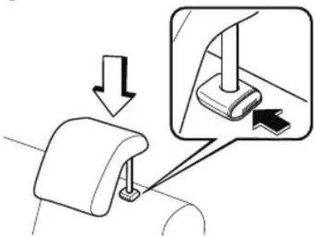 Diagram showing a car seatbelt switch with an arrow indicating the process, accompanied by a magnified inset highlighting the component.
