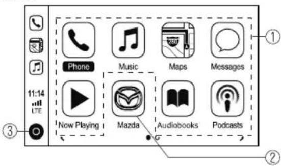 Phone Music Maps Messages Now Playing Mazda Audiobooks Podcasts