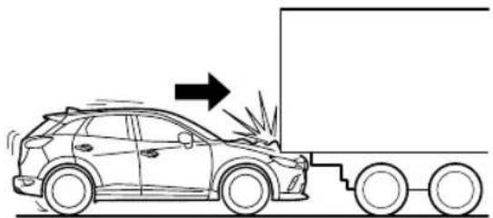 MAZDA CX-3 (2020) - Limitations to front/near front collision detection: - 3