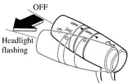 OFF Headlight flashing