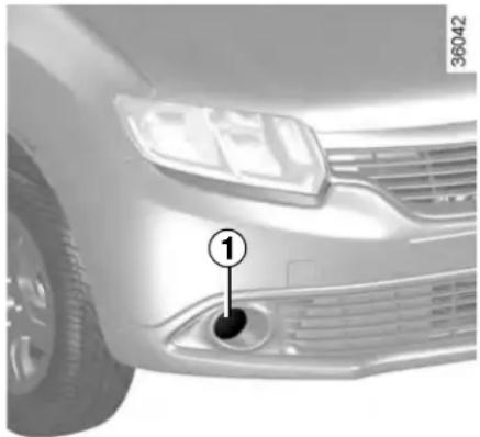 DACIA Logan (2019) - FOG LIGHTS: changing bulbs - 1