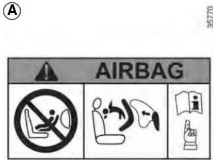 DACIA Logan (2019) - CHILD SAFETY: deactivating/activating the front passenger air bag (2/3) - 2