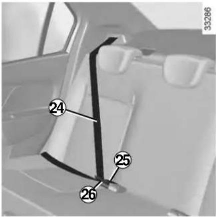 DACIA Logan (2019) - Rear side seat belts - 4