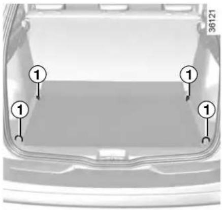 DACIA Logan (2019) - LUGGAGE COMPARTMENT STORAGE SPACE AND FITTINGS - 1