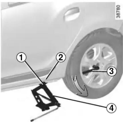 DACIA Logan (2019) - CHANGING A WHEEL (1/2) - 1