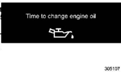 Time to change engine oil 305107