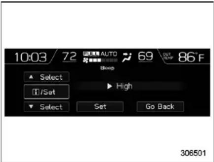 10:03 72 自动电源 AUTO 69 OUT TEMP 86°F Sleep Select I/Set High Select Set Go Back 306501