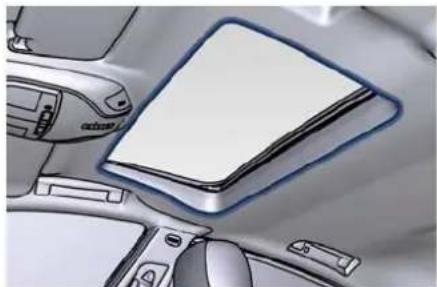 Maserati Quattroporte (2014) - Elektrischbetätigtes Schiebedachmit Sonnenschutzrollo (länder-/modellabhängig) - 1