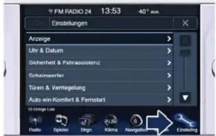 Maserati Quattroporte (2014) - ProgrammierbareFunktionen- MTC-Einstellungen - 1