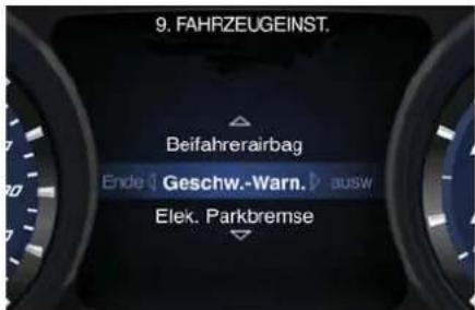 Maserati Quattroporte (2014) - Beispiel: Geschwindigkeitswarnungen ändern - 1