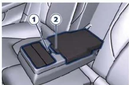 Maserati Quattroporte (2014) - Komponentenzwischenden Rücksitzen - 1