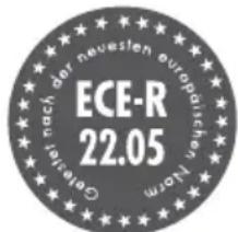 Nach der neuesten europäischen ECE-R 22.05 Nord