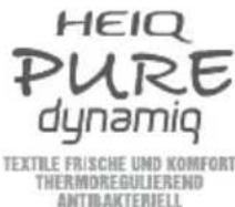 HEIQ PURE dynamiq TEXTILE FRISCHE UMD KOMFORT THERMOREGULIEREND ANTIBAKTERIELL