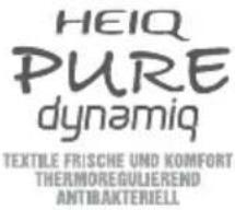 HEIQ PURE dynamiq TEXTILE FRISCHE UND KOMFORT THERMOREGULIEREND ANTIBAKTERIELL