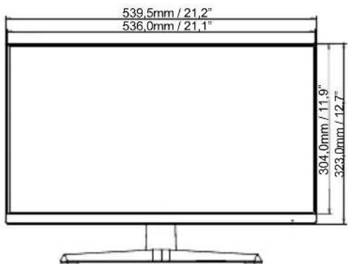 IIYAMA G-Master GB2470HSU - ABMESSUNGEN : G-MASTER G2470HSU / G2470HS - 1