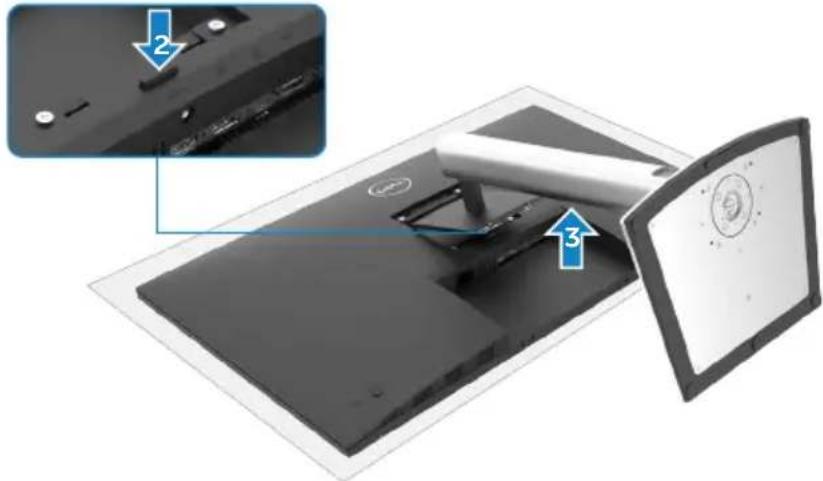 DELL P3221D - So entfernen Sie den Ständer: - 1