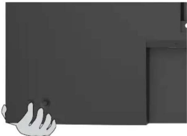 DELL P3221D - Einschalten des Monitors. - 1
