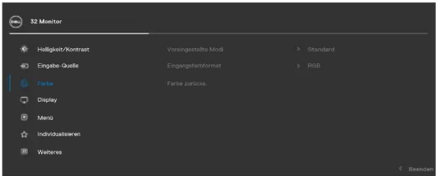 DELL P3221D - Bildschirmmenü verwenden - 6