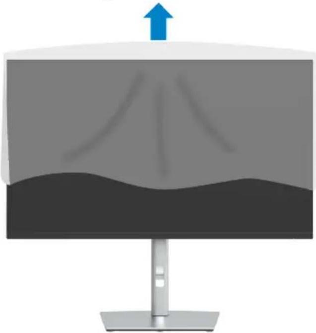 DELL P3221D - So befestigen Sie den Monitorständer: - 5