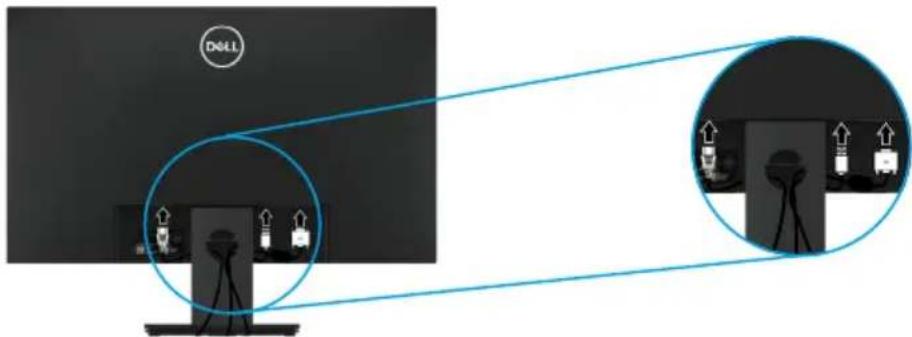DELL E Series E2421HN - Kabel organisieren - 1