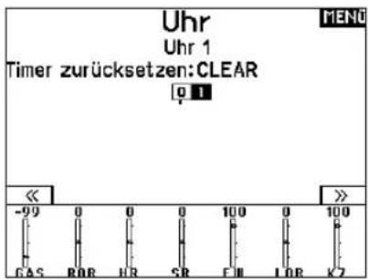 Uhr Uhr 1 Timer zurücksetzen: CLEAR G 1 << >>