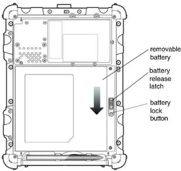 removable battery battery release latch battery lock button