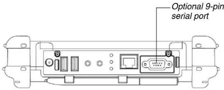 Optional 9-pin serial port