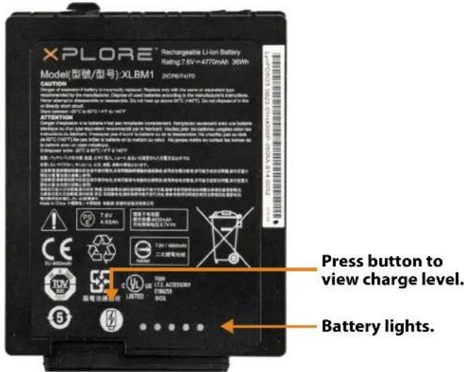 XPLORE Rechargeable Li-ion Battery Rating: 7.6V = 4770mAh 38Wh Model(型号/型号): XLBM1 2C/6/7470 CAUTION Caution is the power of battery in accordance with requirements. Please note with the name or equipment type recommended by the manufacturer. Diagram of used battery wiring on the manufacturer's inst…