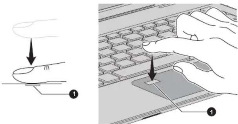 Diagram illustrating a keyboard press operation with labeled parts and directional arrows indicating press application.