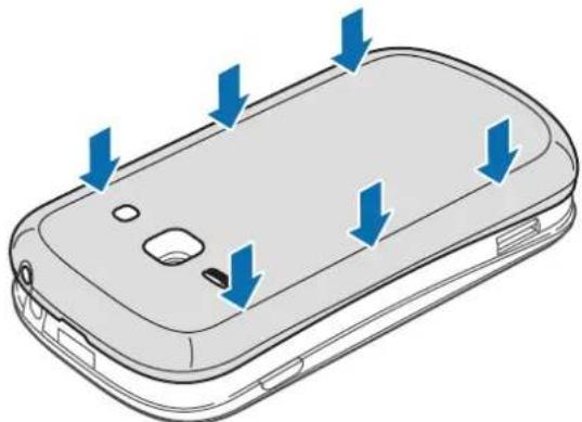 SAMSUNG Galaxy Fame Duos - Replace the back cover. - 1