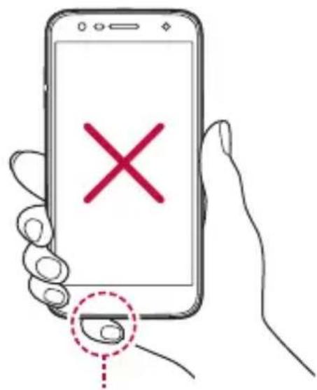 Hand-drawn illustration showing a hand holding a smartphone with a red X symbol and a finger pointing to it, indicating a stop or cancellation.